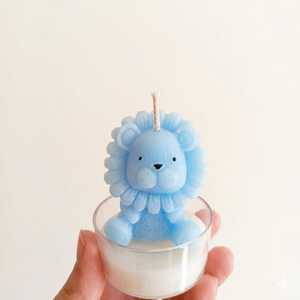 Cute Lion Candle Modern Minimalist Decor Gift for Her Trending Bestseller International Shipping Available Soft Pastel Candle - Product Image 1