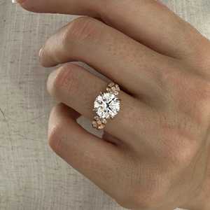 3 Carat Round Lab Grown Diamond Nature Inspired Twig <b>Engagement</b> <b>Ring</b> in Yellow Gold , <b>Unique</b> Branch Design <b>Ring</b> , IGI Certified - Product Image 6