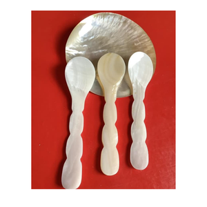Mother of Pearl Caviar Spoon with Customized Logo Premium Handmade Shell Spoon Supplier - Product Image 2