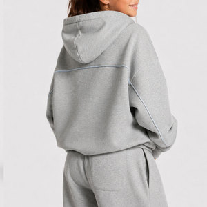 Ensemble de survêtement décontracté pour filles, personnalisé Orchid, en polaire, coupe oversize, avec sweat à capuche et pantalon de jogging - Product Image 6