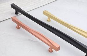 Luxury Zinc Alloy Matte Black Gold <b>Silver</b> Cabinet Handles Modern Hotel Living Room Kitchen Hardware Furniture <b>Drawer</b> <b>Knobs</b> - Product Image 2
