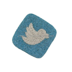 Sous-verres ronds en verre perlé faits à la main, tapis de table isolants thermiques style Zen asiatique classique, vente en gros - Product Image 3