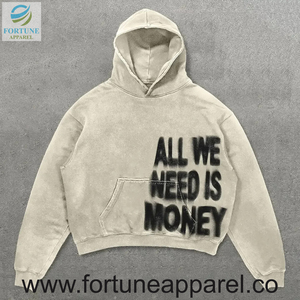 Sweat-shirts et pulls à capuche décontractés pour hommes OEM, en molleton, à manches longues, imprimés, coupe oversize, vente en gros - Product Image 2