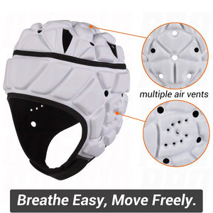 Soft Helmet for Flag Football Scrum Cap Soft Shell Helmet Rugby Headgear for Youth and Adults Protective Lightweight Breathable - Product Image 3