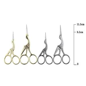 Tijeras Retro para Cejas en Forma de Grúa, Tijeras Vintage para Vello Nasal, Tijeras de Maquillaje Facial de Acero Inoxidable, Herramientas de Manicura - Product Image 5