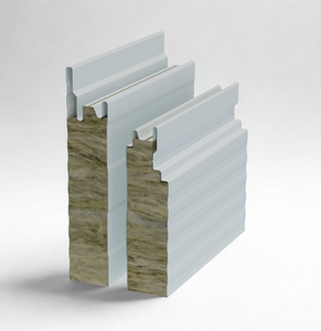 Panel Sándwich de Lana de Roca Industrial Resistente al Fuego de 75 mm con Borde de PU, Solución Moderna para Paredes, la Mejor Opción para Plantas Resistentes al Fuego - Product Image 3