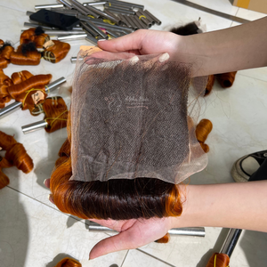 Última Venta Caliente 12A Grado Pelo Rizado Textura de Pelo de Moda Super Sedoso Brillante Raw Extensiones de Cabello Vietnamita Pelucas de Encaje Frontal - Product Image 6