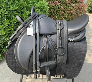 English Style Leather Western Horse Saddle with Tack Set 14"-18" Fringe for <b>Equestrian</b> Adventures Horse Saddles - Product Image 6