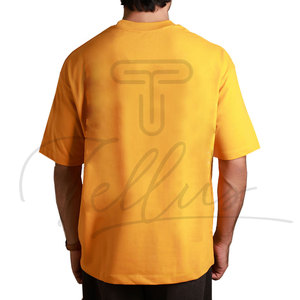 T-shirt Sportif Homme Grande Taille en Coton Tricoté 100% Personnalisé Coupe Droite Écologique Respirant Épaules Tombantes Vente en Gros - Product Image 5