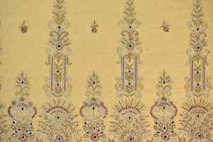 Tissu de dentelle de luxe lourdement perlé à la main avec pierres de cristal rouges pour robe de mariée, robe de soirée de haute couture, fabricant en gros - Product Image 3