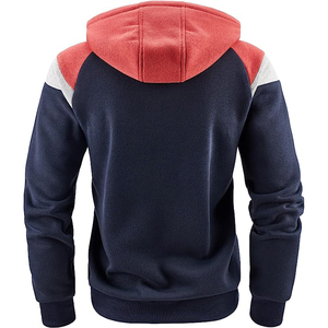 Sudadera con Capucha y Cremallera para Hombre, Color Sólido, Corte Regular Informal, para Otoño, Material de Poliéster Tejido de Felpa - Product Image 5
