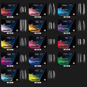 Ongles artificiels transparents en ABS, formes longues/courtes/moyennes, sans couture, faits à la main, pour nail art, en boîte, vente en gros d'usine, 120 pièces - Product Image 3