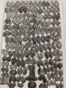 100% naturel noir fossile corail pierre précieuse en vrac pierre précieuse faite à la main de haute qualité pour la décoration et la fabrication de bijoux paire - Product Image 2