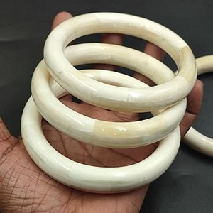 Horn Eco-Friendly Modern Round Wide <b>Bangle</b> Bracelet Handcrafted <b>Indian</b> Wedding Gift Fashion Jewelry - Product Image 4