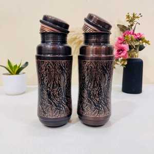 Bouteille d'eau en cuivre pur de qualité supérieure, anti-fuite, au design unique, conçue pour l'eau bouillante, en promotion - Product Image 3