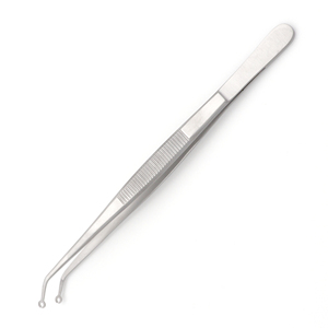 Pinza de Sutura Manual Premium de Acero Inoxidable, Punta Anillada Angulada de 1.6mm, 16cm, Pinza de Microcirugía Autoclavable y Duradera - Product Image 3