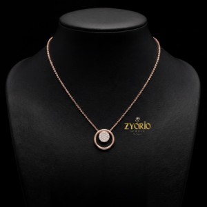 Collar de Plata de Ley Chapado en Oro con Diamantes y Símbolo de la Eternidad de Zyorio Jewels, Diseñado para Mujer, Regalo de Lujo para Compromiso o Boda - Product Image 6