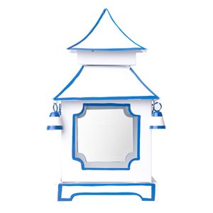 Farol Estilo Pagoda Rosa con Detalles de Campanas para Decoración del Hogar - Product Image 3