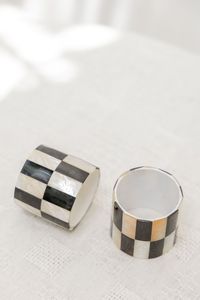 Newly Arrival Design Brass MOP Napkin Ring Metal Napkin Ring With MOP Inlay Stainless steel Napkin Ring At low Wholesale Price - Product Image 3