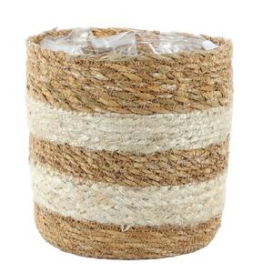 Joli pot de fleurs en herbe de mer naturelle tissée, pot de fleurs décoratif, pot de fleurs décoratif - Product Image 2