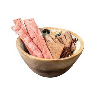 ชามไม้กระถินลายเคลือบสีแบบกำหนดเอง สไตล์วินเทจ เป็นมิตรกับสิ่งแวดล้อม ขัดเงา สำหรับใช้ในบ้าน งานเลี้ยง งานแต่งงาน ใส่สลัด พาสต้า ชามเสิร์ฟแบบธรรมชาติ - Product Image 5