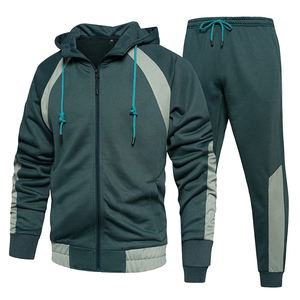 Conjunto Deportivo Personalizado para Hombre en Poliéster, Corte Regular, Chaqueta con Capucha y Cremallera Completa, Pantalones Jogger, Ropa Deportiva Transpirable para Gimnasio y Entrenamiento - Product Image 1