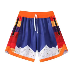 Shorts de basketball pour hommes, personnalisés, neufs, en gros, fabriqués au Pakistan, de haute qualité, à séchage rapide, sportifs, unis, taille haute, coupe-vent, en toile - Product Image 4