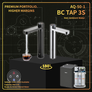 AQUATEK BC TAP 3S Hot Ambient Under sink Water Dispenser 316L Stainless Steel 3.6L Capacity for Hotel/Home with <b>RO</b> (AQ-50-1) - Product Image 1