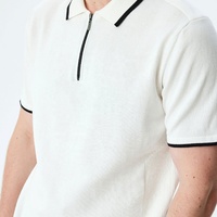Chemise d'été personnalisée à manches courtes avec fermeture éclair, unie, pour homme, 100 % coton, style professionnel, respirante, disponible dans toutes les couleurs et tailles