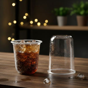 QUANG QUAN Disposable PP <b>Plastic</b> <b>Cups</b> 16/20/24oz with 95mm Lid Transparent <b>Plastic</b> <b>Cup</b> for Beverages Juices & Smoothies - Product Image 5