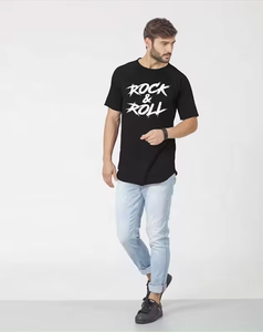 Camisetas de Hombre al por Mayor, Nuevo Diseño, Transpirables, Estilo Urbano, Elásticas, Personalizadas con Estampado Puff, Corte Ajustado, de Algodón - Product Image 4