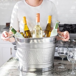 Insulated Stainless Steel Beverage Tub with Handles Double Wall Wine <b>Drink</b> Cooler <b>Bucket</b> for Parties Large Capacity <b>Drink</b> Cooler - Product Image 3