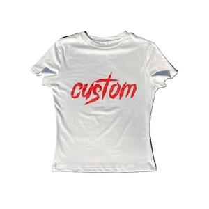 เสื้อยืดคอกลมแขนสั้นสีขาวสำหรับผู้ชาย ผ้าเจอร์ซีย์ 100% คอตตอน พิมพ์ลายตัวอักษรด้านหน้า สวมใส่สบาย ทรงหลวม ระบายอากาศได้ดี แห้งเร็ว - Product Image 1