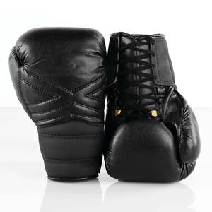 Guantes de Boxeo Profesionales de Último Diseño, con Cordones, de Cuero Puro, para Sparring y Golpeo, de Buena Calidad, con Logotipo Personalizado - Product Image 4