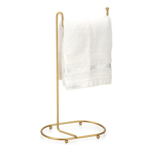 Toallero de pie vintage de latón de la más alta calidad con acabado de latón cepillado, soporte de toallas de latón macizo para baño - Product Image 4