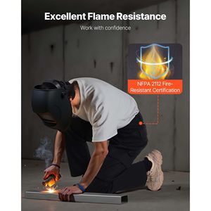 Pantaloni da Lavoro Uomo 9 oz 100% Cotone Ignifugo, Cargo Multitasche, Vita Elastica, Rinforzati Antistrappo con STI - Product Image 4