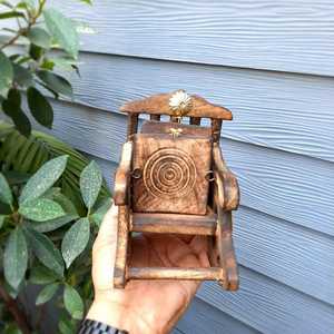 Antique chair shape wood home drink coaster tea <b>cups</b> coffee mugs beer cans bar tumblers and water glasses heat resistant coaster - Product Image 4