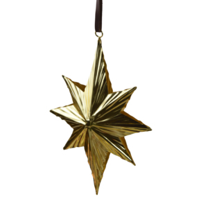 Single Iron Star-Shaped Gold <b>Ornament</b> Hand Painted Eco-Friendly Modern Luxury Design Tabletop Christmas Factory Wholesale - Product Image 4