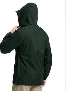 Chaqueta Cortavientos Larga de Invierno para Hombre, Diseño de Marca, con Capucha, Cuello Alto, Estilo Vintage, Ligera, Impermeable, Casual - Product Image 4