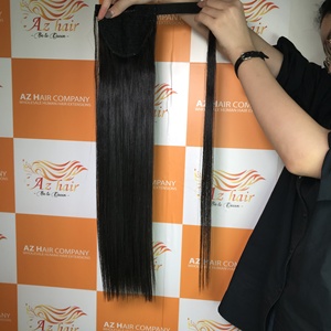 Queue de cheval de haute qualité, cuticule non traitée, cheveux humains Remy alignés, longue durée, prix de gros - Product Image 4