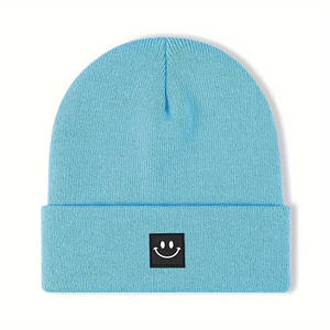 100% Acrylic Custom Logo Wholesale Cute Face High Quality Beanies Stretch Knitted <b>Hat</b> <b>Winter</b> Multi Color Knit Beanie <b>Hats</b> - Product Image 3