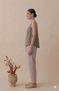 Vestido Largo sin Mangas ni Cuello para Mujer, Estilo Vintage, Transpirable, para Uso Diario en Verano, Diseño Personalizado - Product Image 3