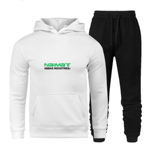 Ensemble de survêtement personnalisé pour homme, sweat-shirt à capuche en molleton bleu marine et pantalon de jogging, vêtements de sport et de détente - Product Image 2