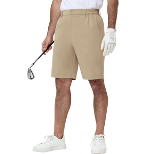 Shorts de golf pour hommes à taille haute extensible, coupe facile, pour mouvements libres, vêtements de sport actifs pour le golf - Product Image 1