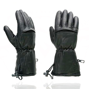 Guantes de Motocicleta Samroz Sports - Cuero Negro con Forro Térmico - Product Image 1
