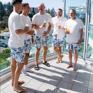 กางเกงกีฬาห้าส่วนของผู้ชายกางเกงขาสั้นผ้าแคนวาสแนวสตรีทพิมพ์ลายแห้งเร็ว - Product Image 3