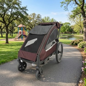 KS-200 Aluminum Bicycle Trailer with Independent Suspension and Foldable Lightweight Design for Baby for Outdoor Adventures - Product Image 3