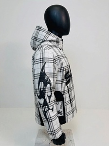 Veste matelassée à carreaux personnalisée pour hommes |   Veste d'hiver streetwear imprimée |   Fabricant de Marques Privées OEM - Product Image 3