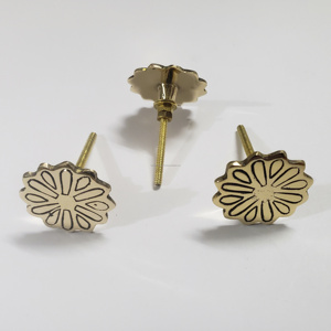 Vintage Heart Brass Metal Cabinet Knob Artistic Casting Pull Handle for <b>Rustic</b>, Boho & Modern Home Decor - Product Image 3