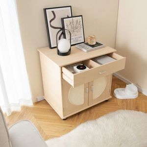 Caja de arena para gatos con puertas rascadoras de sisal y accesorio de almacenamiento - Product Image 2
